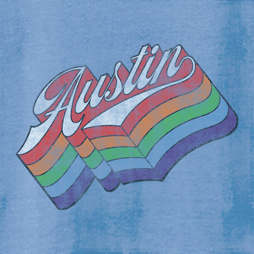 Austin 70's - Ladies' Athletic Blue Triblend Tee