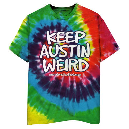 Original Keep Austin Weird - Tie Dye Rainbow Youth Tee