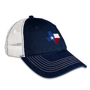 State of Texas Flag - Navy & White Cap
